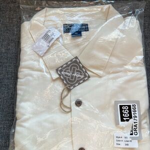 Indygo Smith cream linen button up size 3XB NEW with tags
